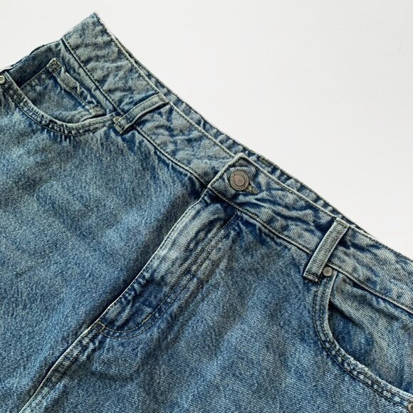 My Style Long Denim Jean Skirt Front Slit Coastal Cowgirl Western Minimalist - Picture 5 of 10